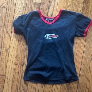 Women’s Black Tee with Red Trim